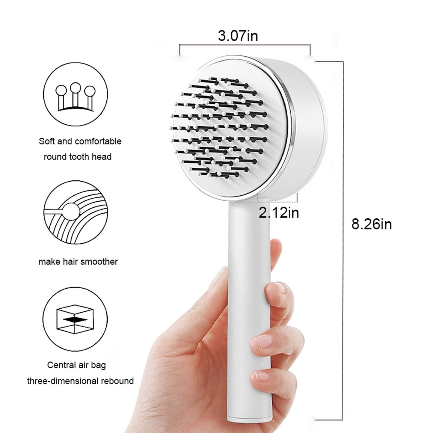 One-key Self-cleaning Hair Brush For Women Curly Hair Brush