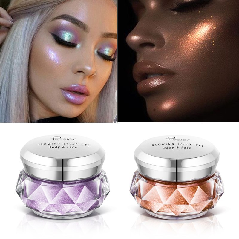 Face Highlighter Jelly Gel Mermaid Eyeshadow Glow Body Glitter