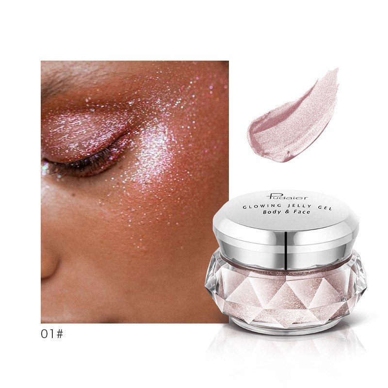 Face Highlighter Jelly Gel Mermaid Eyeshadow Glow Body Glitter