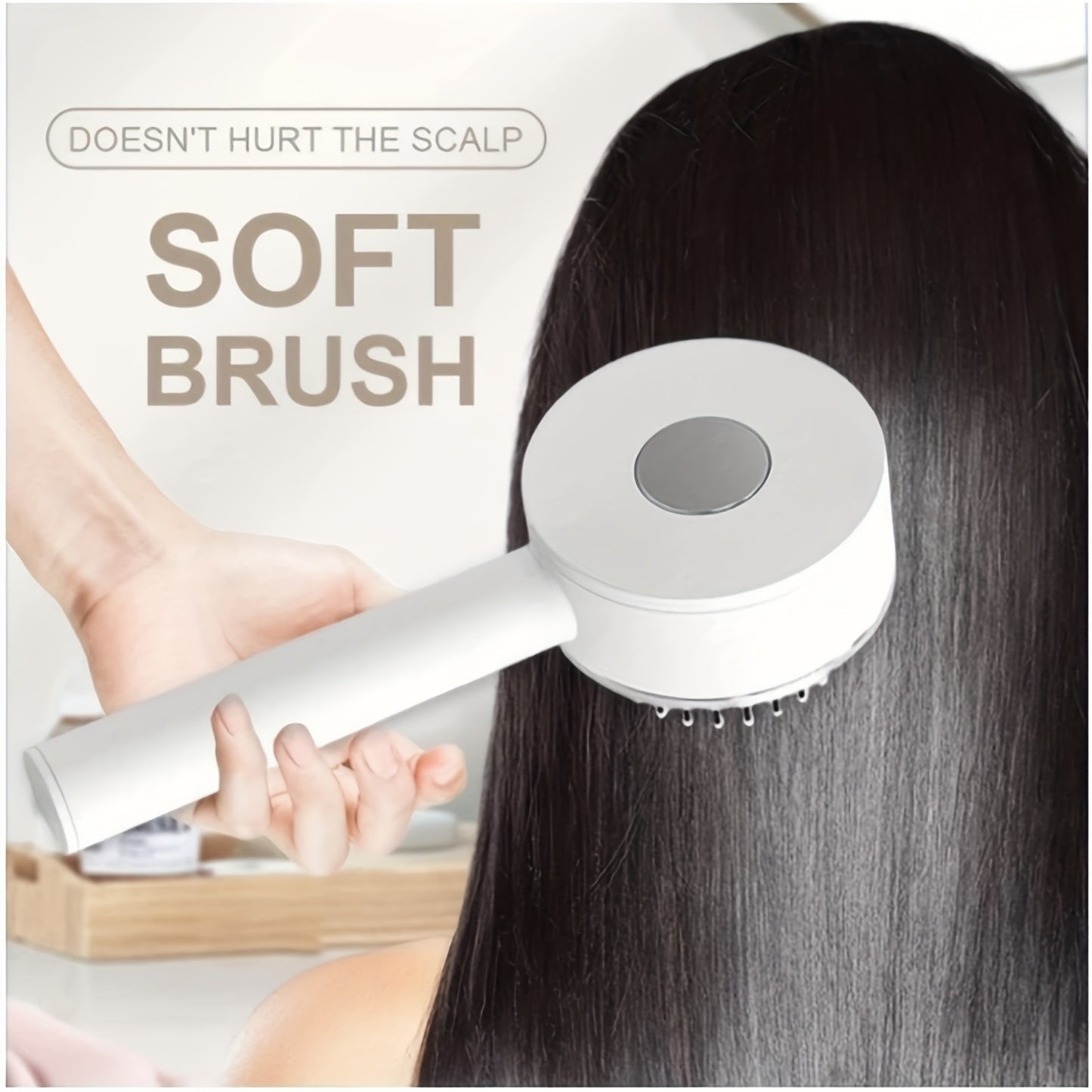 One-key Self-cleaning Hair Brush For Women Curly Hair Brush